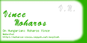 vince moharos business card